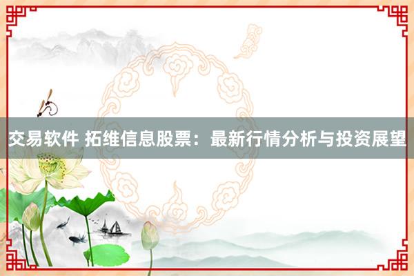 交易软件 拓维信息股票：最新行情分析与投资展望