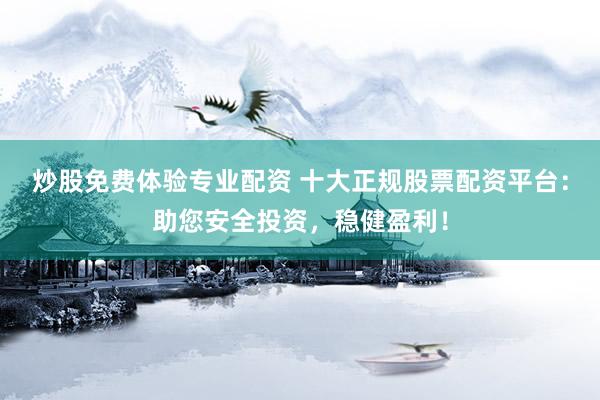 炒股免费体验专业配资 十大正规股票配资平台：助您安全投资，稳健盈利！