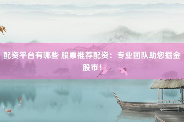 配资平台有哪些 股票推荐配资：专业团队助您掘金股市！