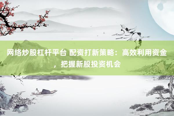 网络炒股杠杆平台 配资打新策略：高效利用资金，把握新股投资机会