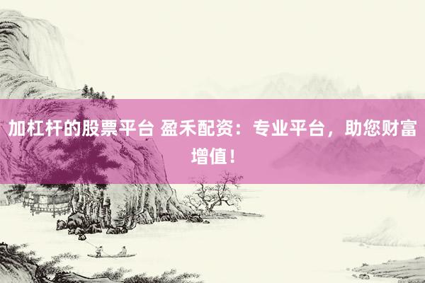 加杠杆的股票平台 盈禾配资：专业平台，助您财富增值！