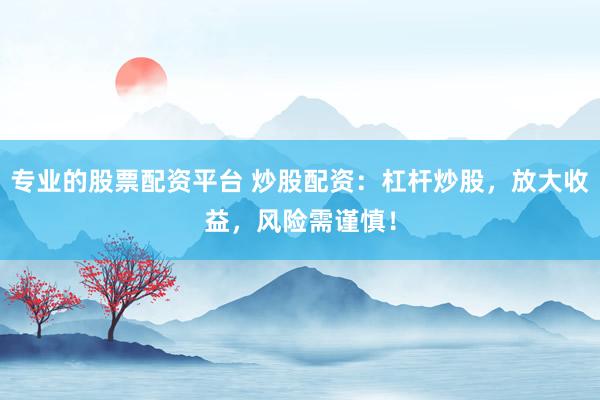 专业的股票配资平台 炒股配资：杠杆炒股，放大收益，风险需谨慎！