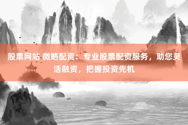 股票网站 微略配资：专业股票配资服务，助您灵活融资，把握投资先机