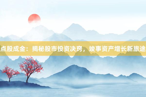 点股成金:揭秘股市投资决窍,竣事资产增长新旅途