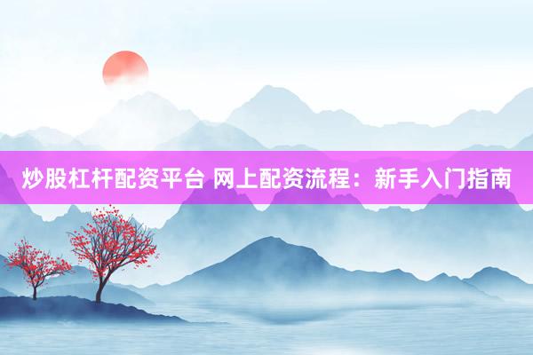 炒股杠杆配资平台 网上配资流程：新手入门指南