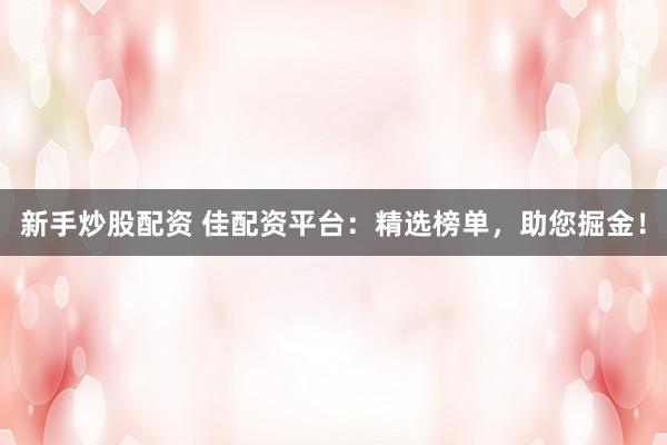 新手炒股配资 佳配资平台：精选榜单，助您掘金！