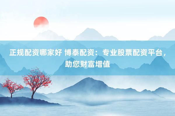 正规配资哪家好 博泰配资:专业股票配资平台,助您财富增值