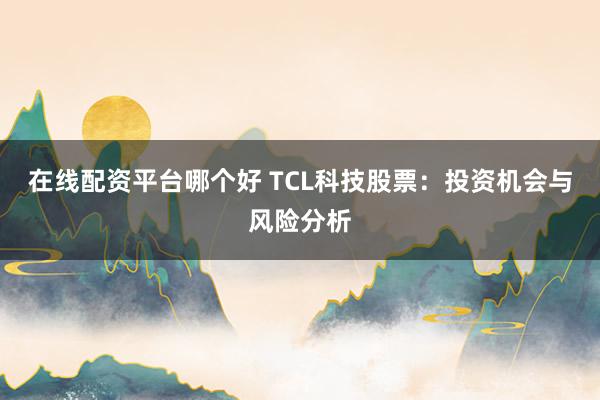在线配资平台哪个好 TCL科技股票：投资机会与风险分析